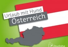 Urlaub mit Hund: Österreich: Österreichische Flagge und Silhouette.