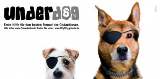 Logo des Projekts underdog: Hunde mit Augenklappen.